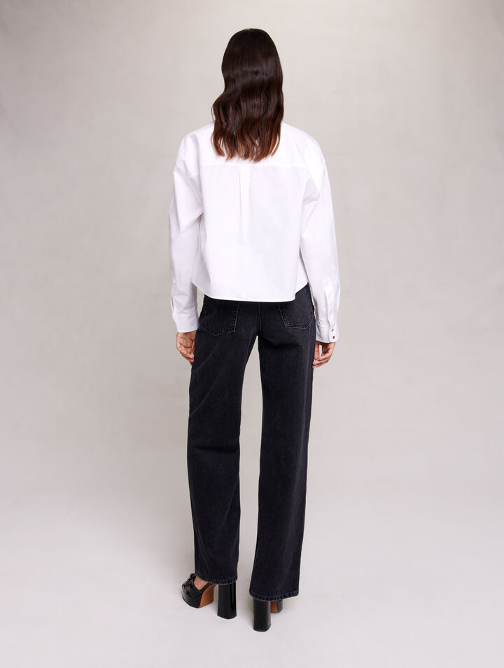 Chemise courte en coton