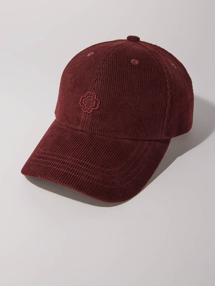 Casquette en velours côtelé