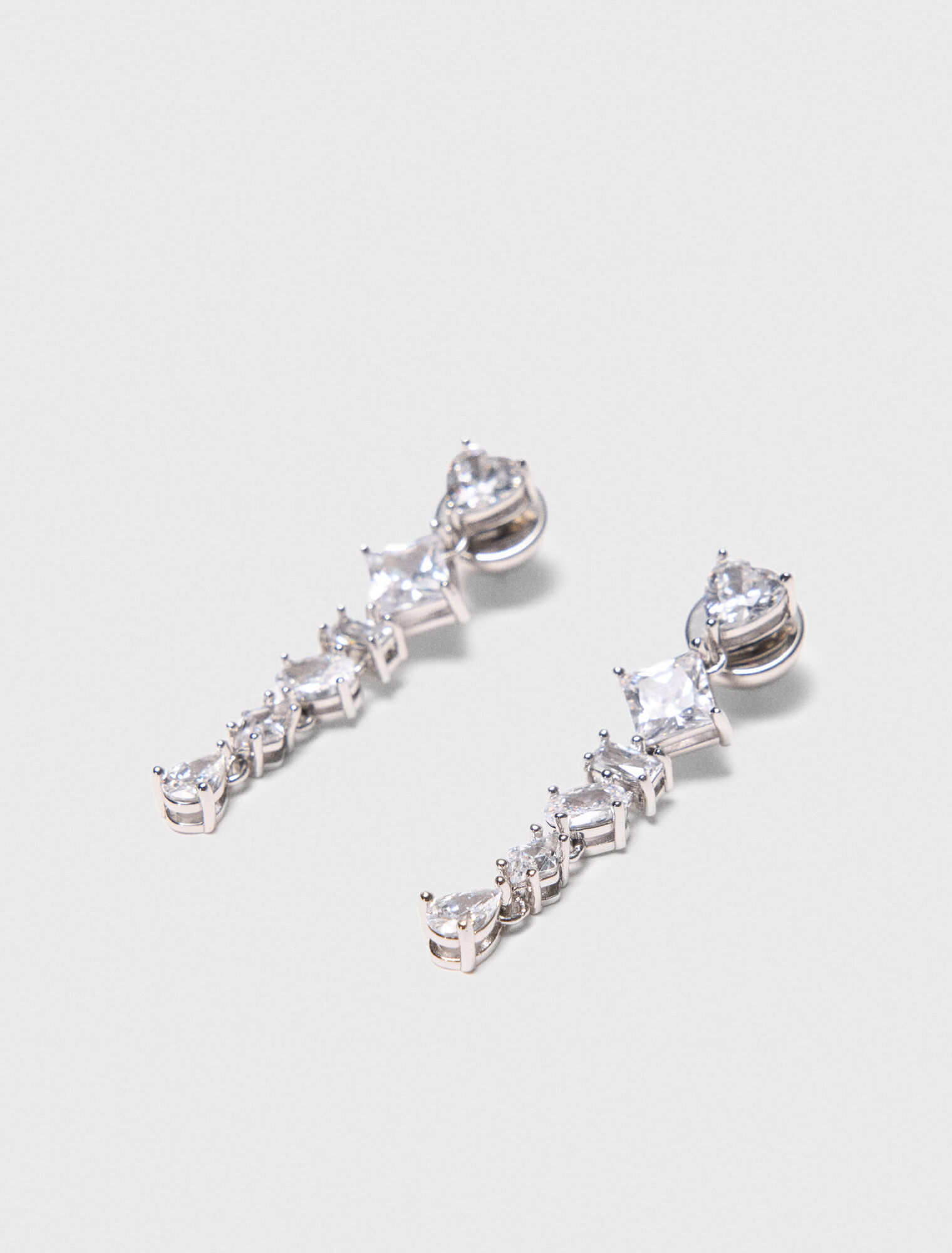Boucles d'oreilles coeur strassé