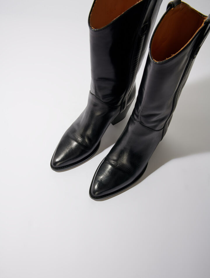 Bottes western en cuir
