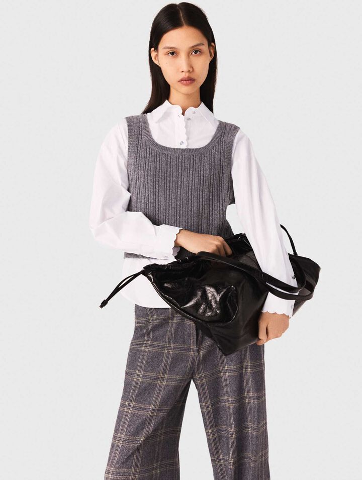 Top en maille et chemise amovible