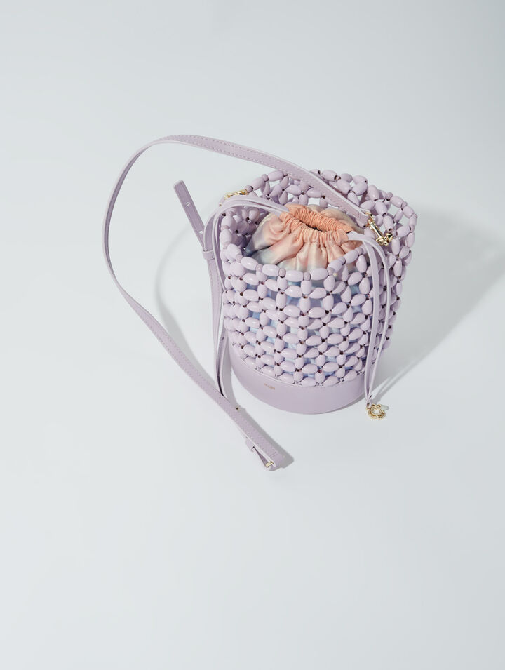 Sac seau orné de perles