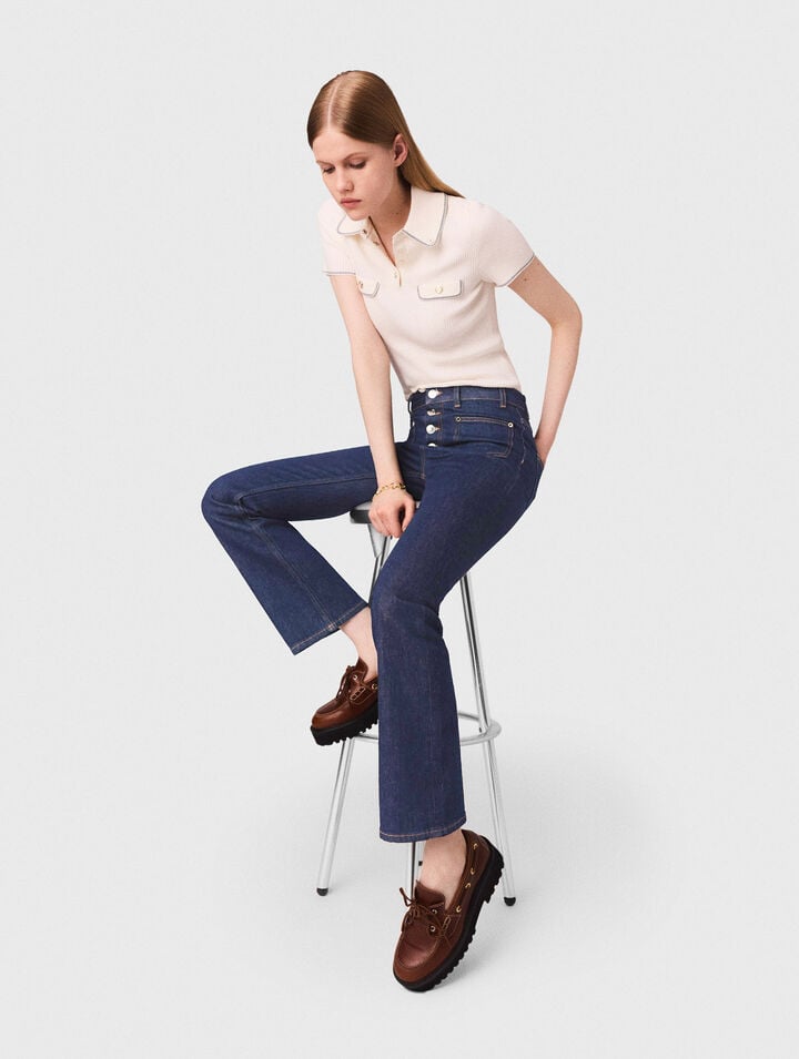 Jean denim à poches