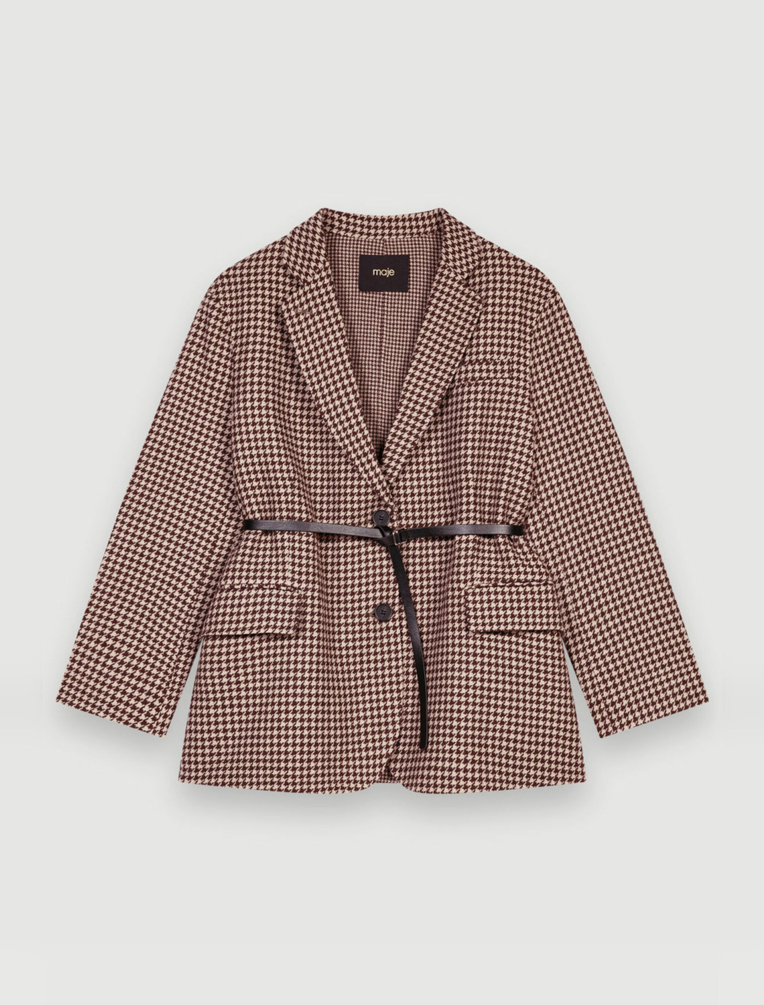 Manteau oversize en pied de poule