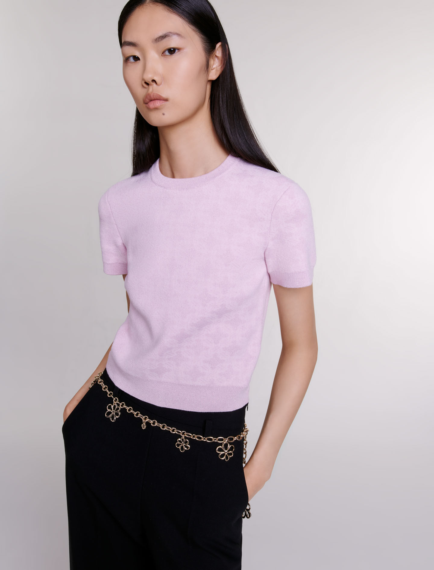 Maje pull rose outlet