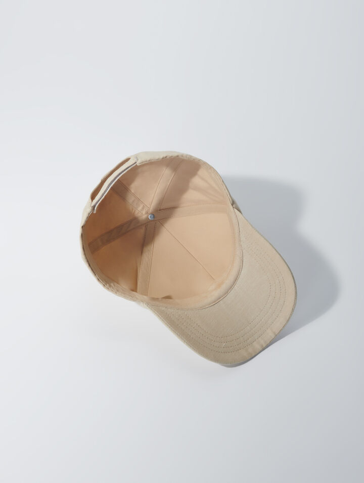 Casquette en lin et coton