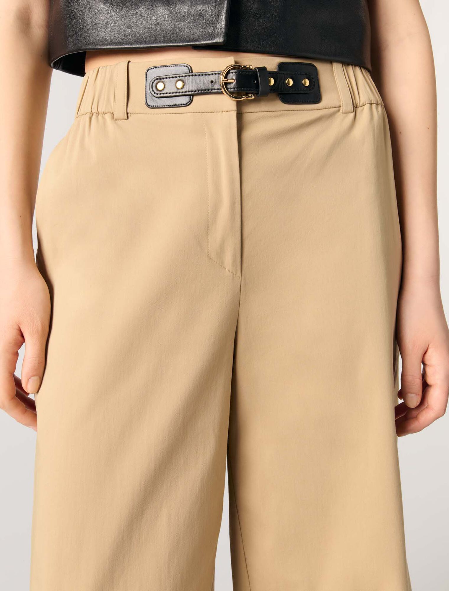 Pantalon large en coton