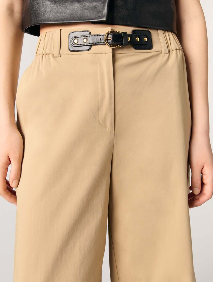 Pantalon large en coton