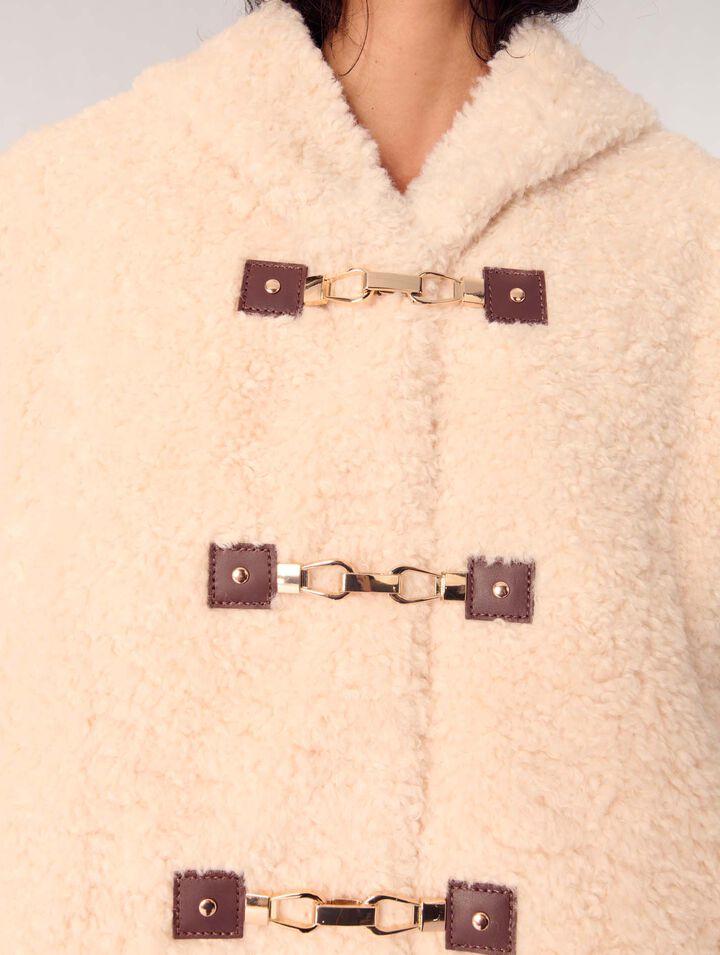 Blouson fausse fourrure bi-matière