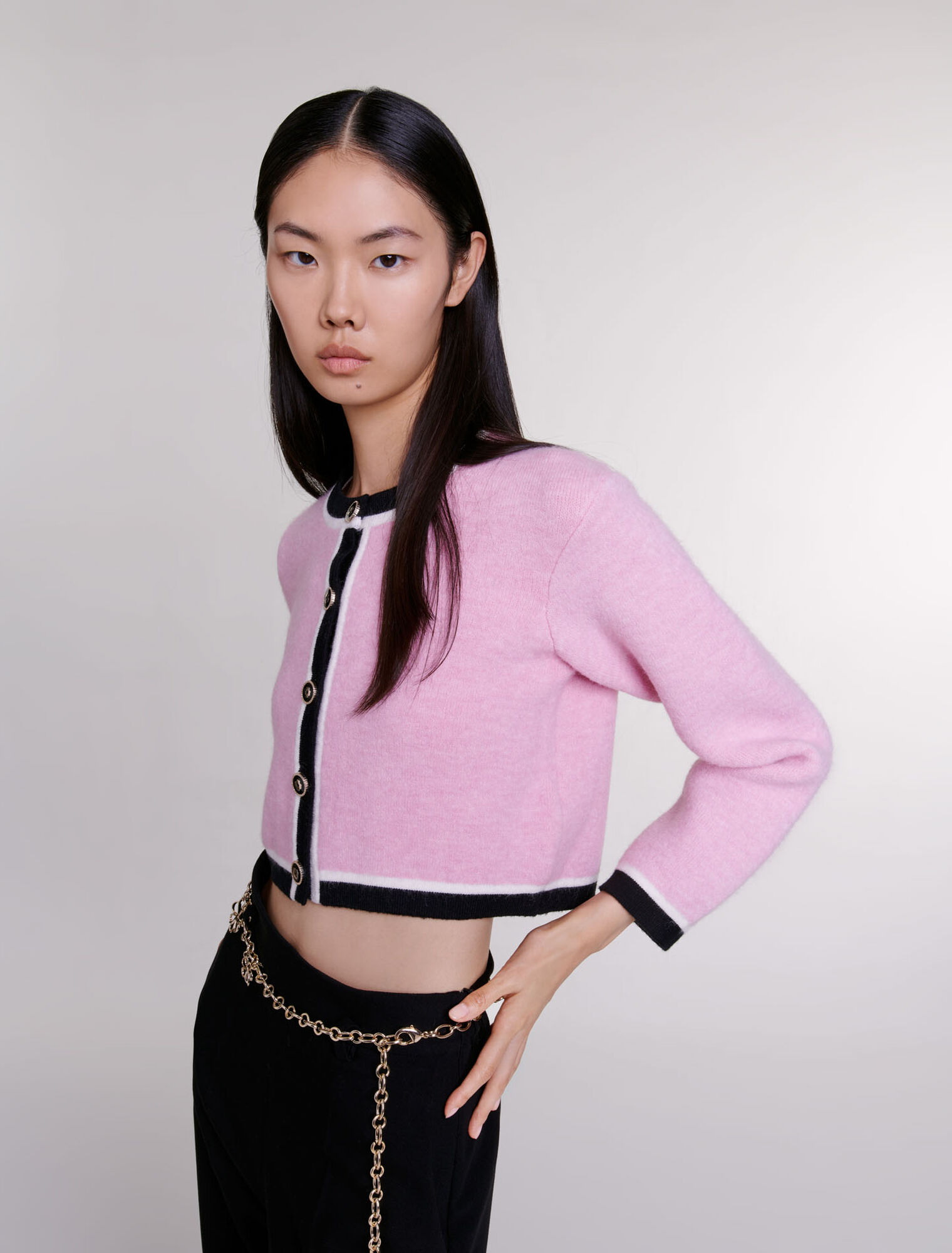 Cardigan court en maille