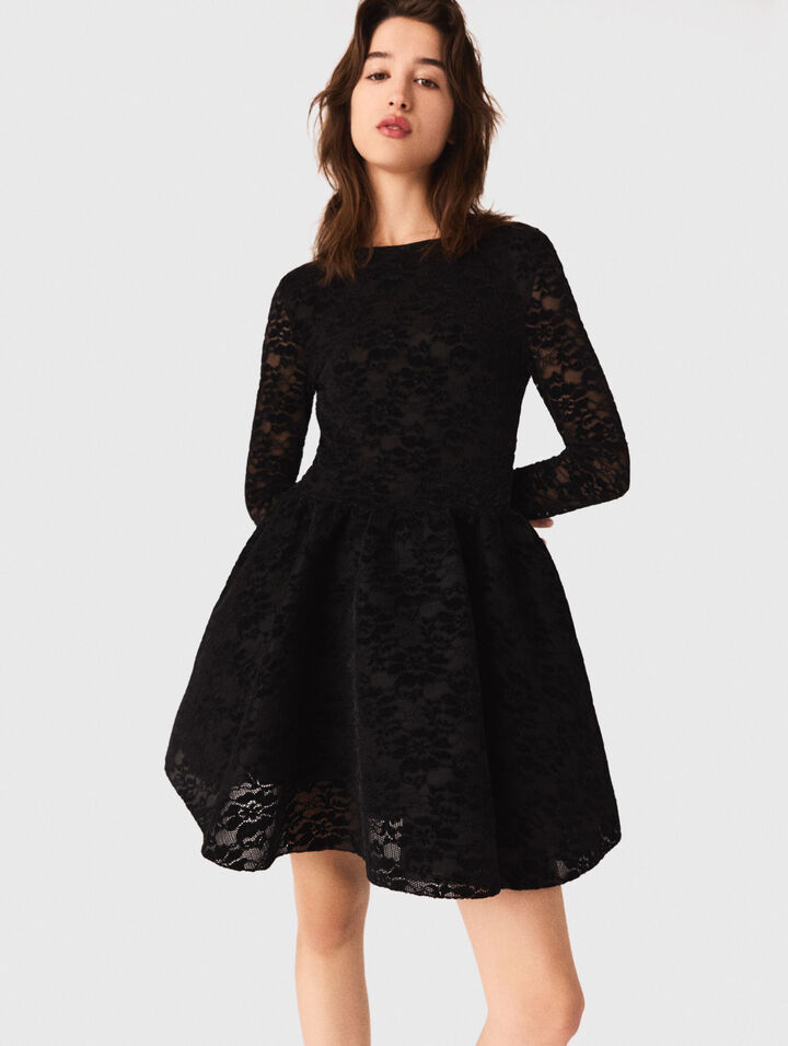Robe longue évasée en velours