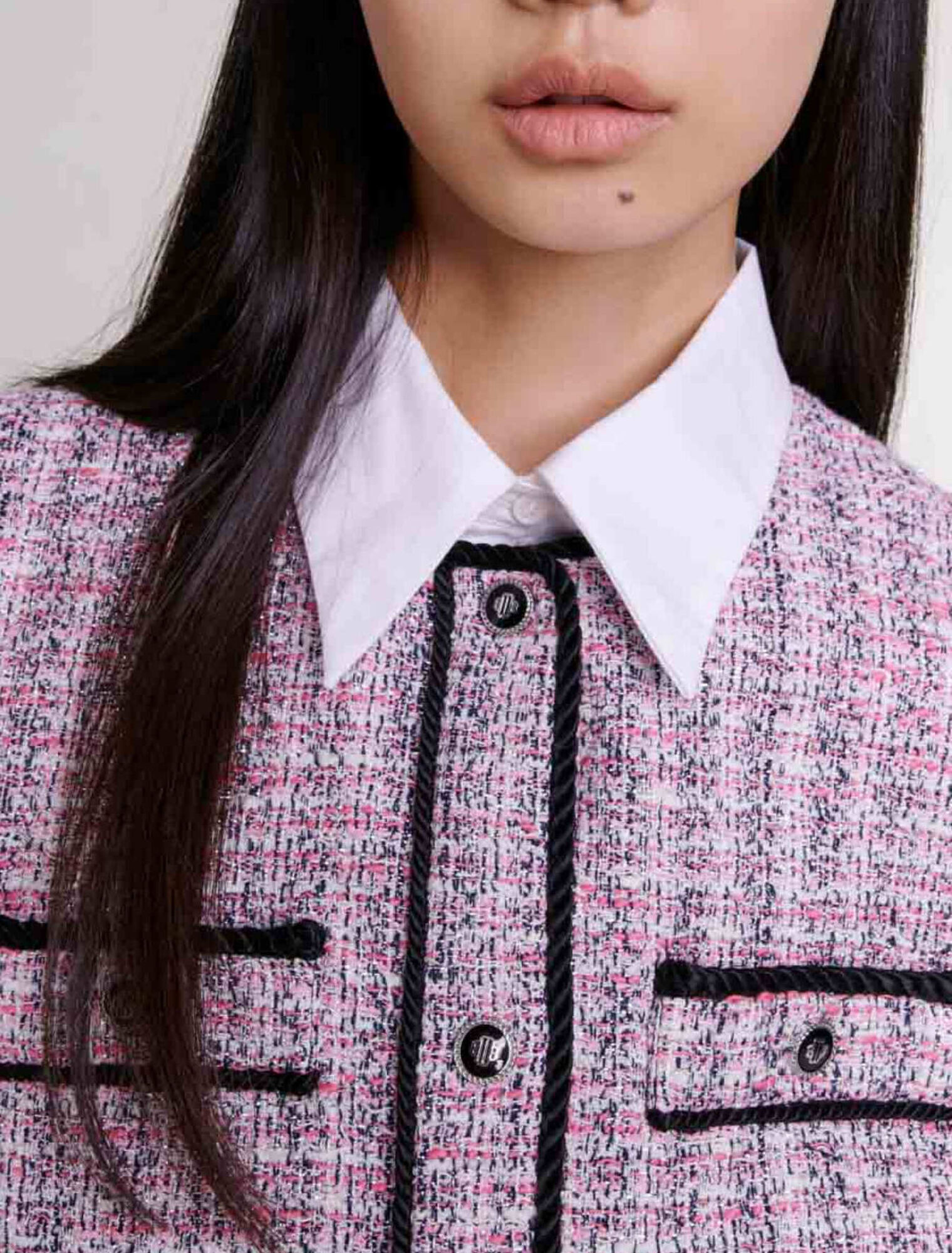 Robe courte 2-en-1 en tweed