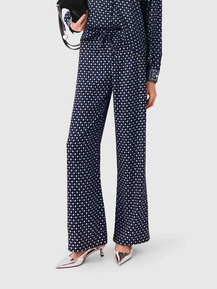 Pantalon imprim&eacute; strass&eacute;