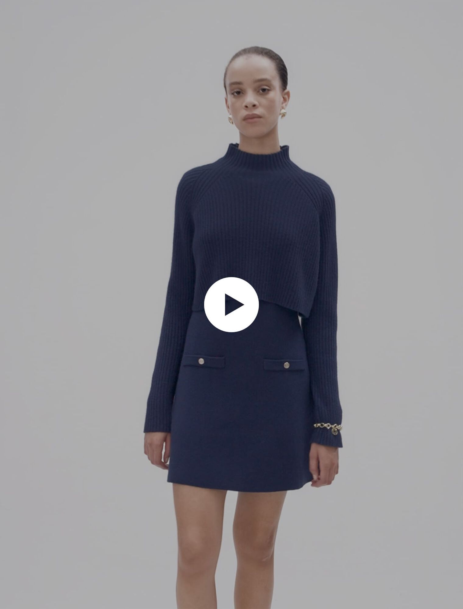 Robe courte 2-en-1 en maille