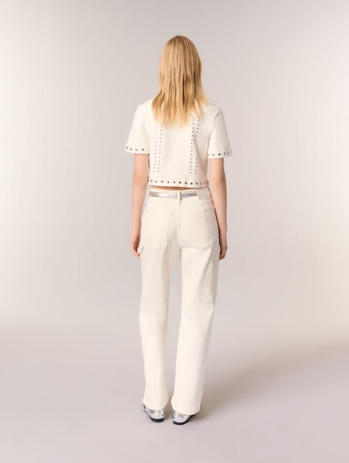 Cardigan court à studs