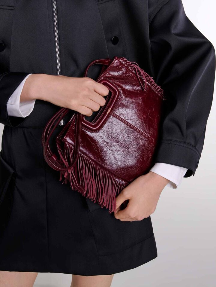 Sac M en cuir craquelé