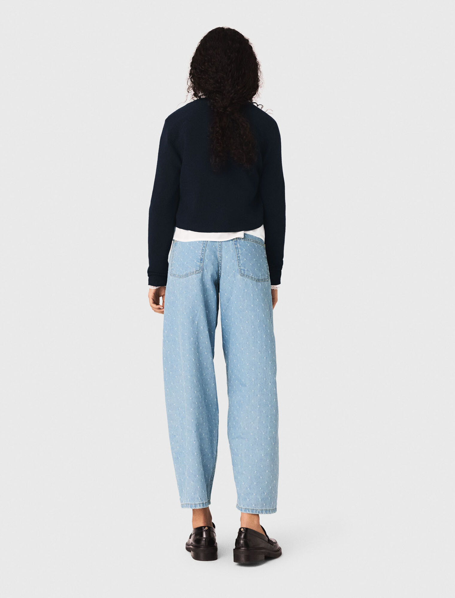 Cardigan &agrave; boutons n&oelig;ud bijoux