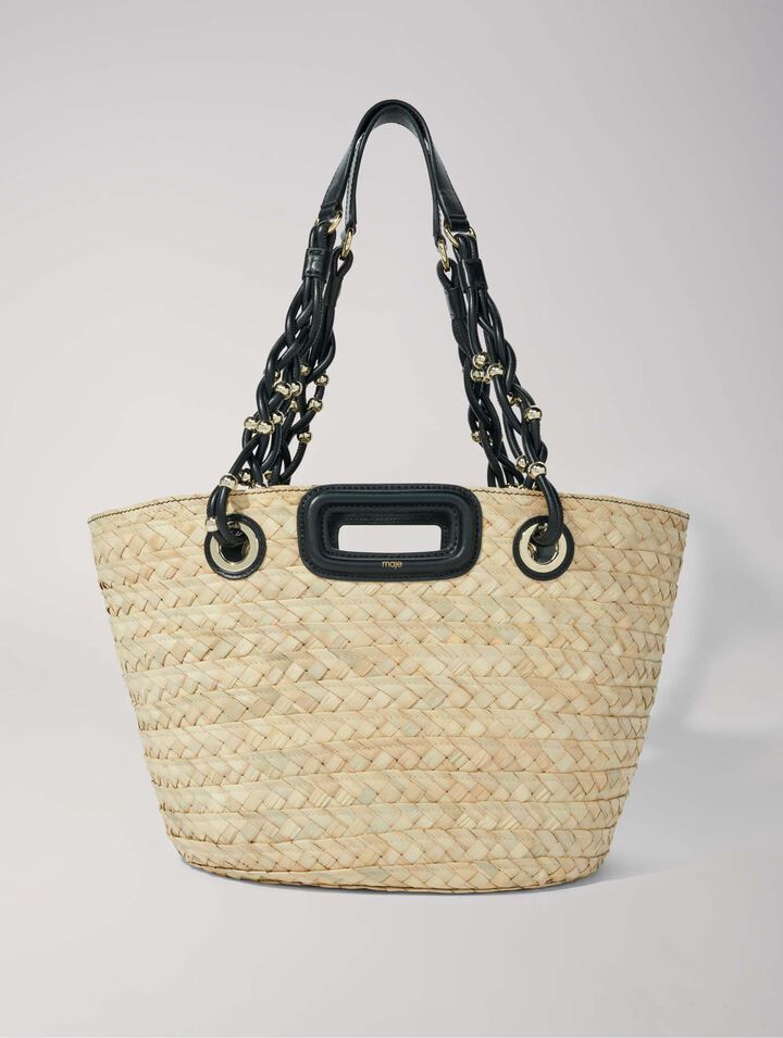 Panier tressé effet raphia