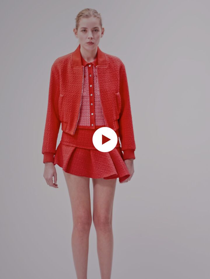 Blouson court en tweed