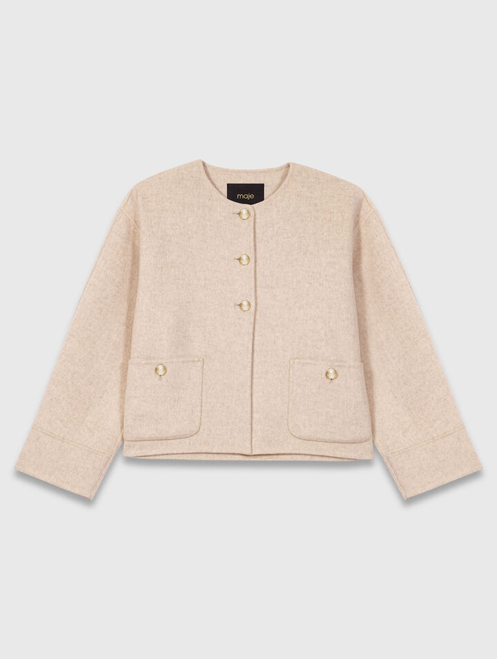 Manteau court en laine