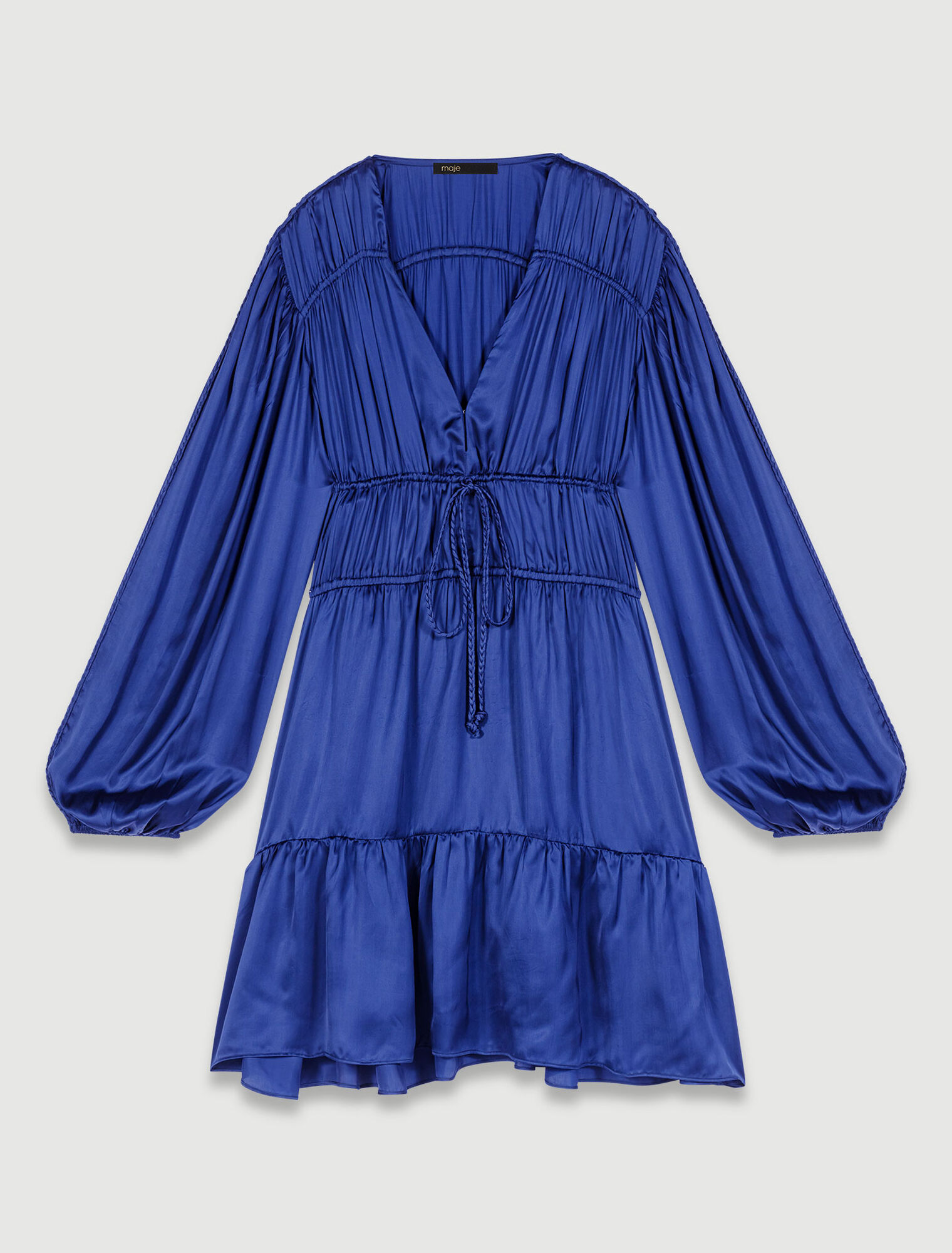 Robe courte satinée