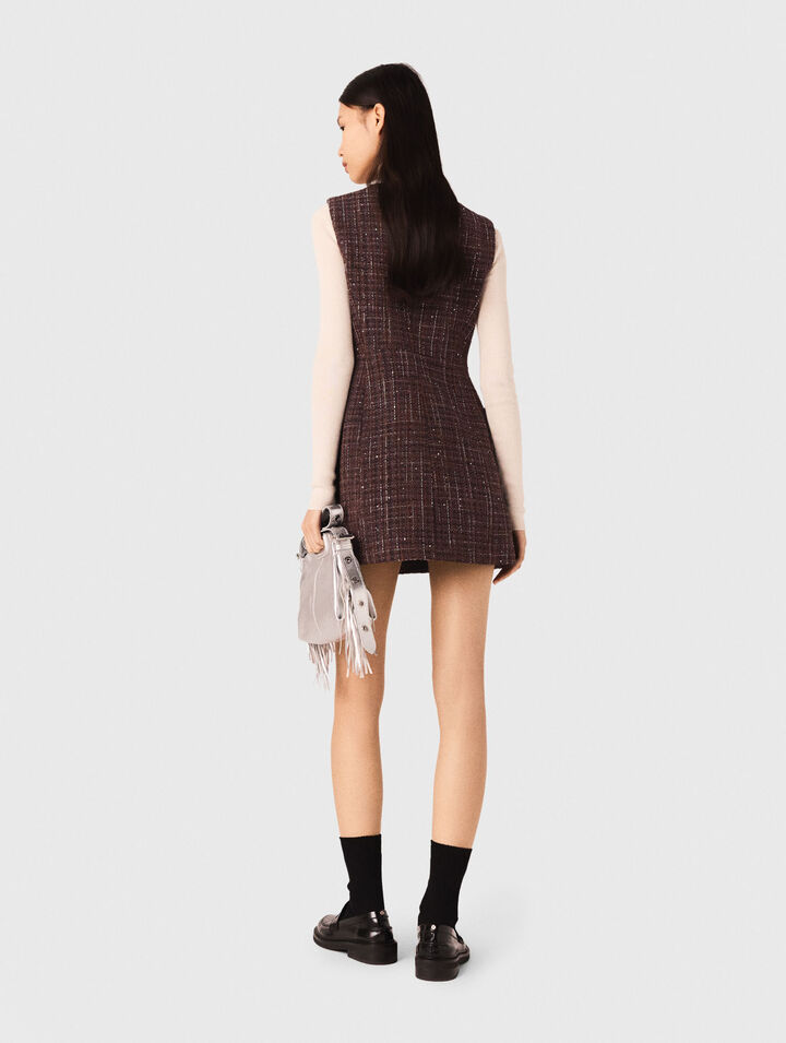 Robe courte en tweed