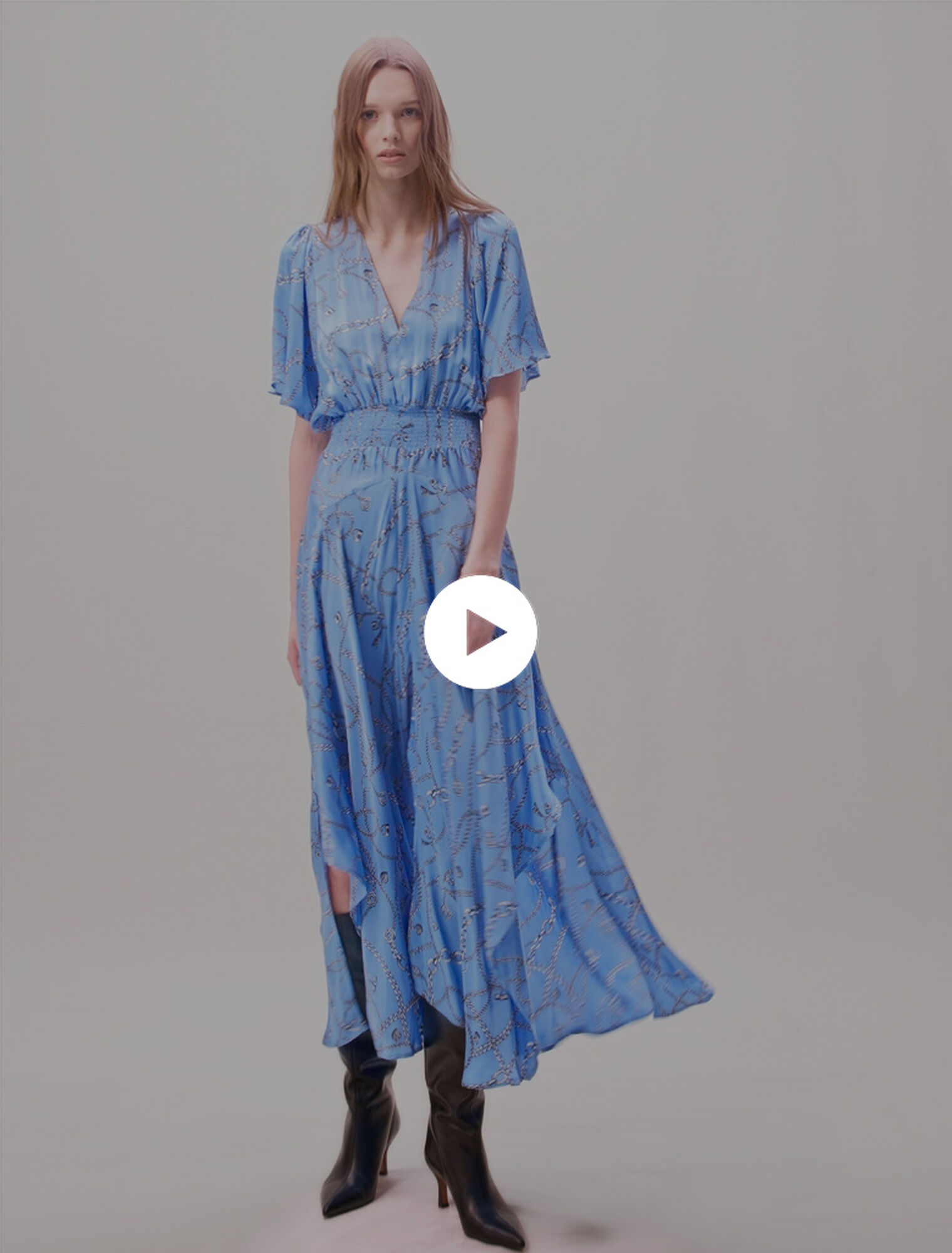 Robe longue imprimée