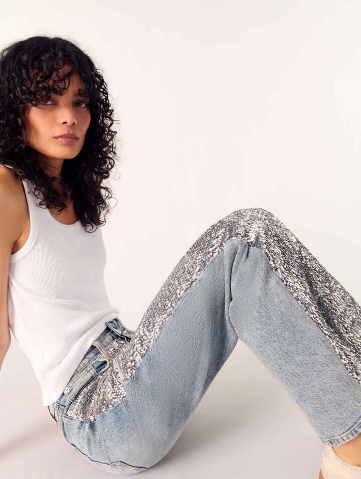 Jean à sequins