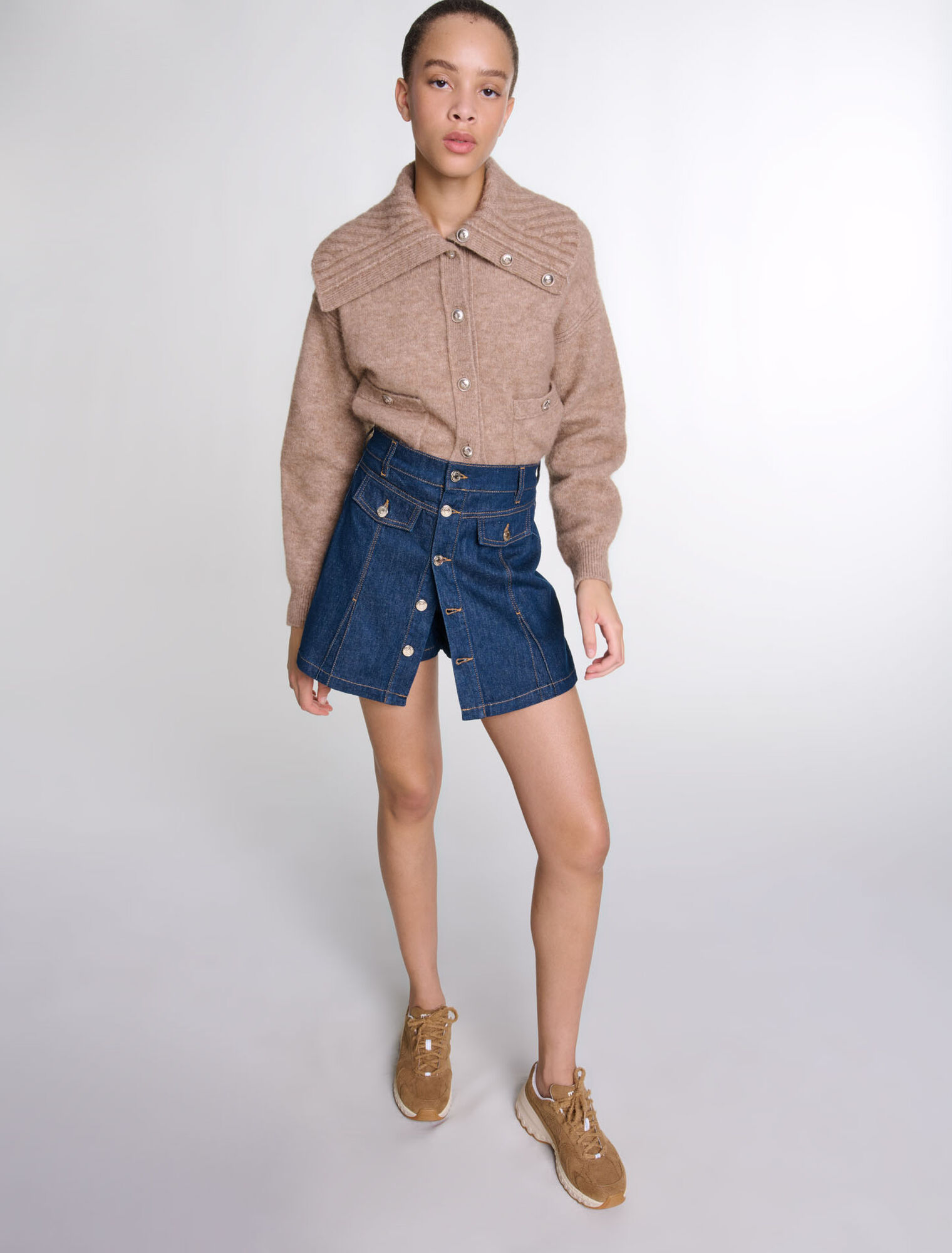 Short trompe l'œil en denim