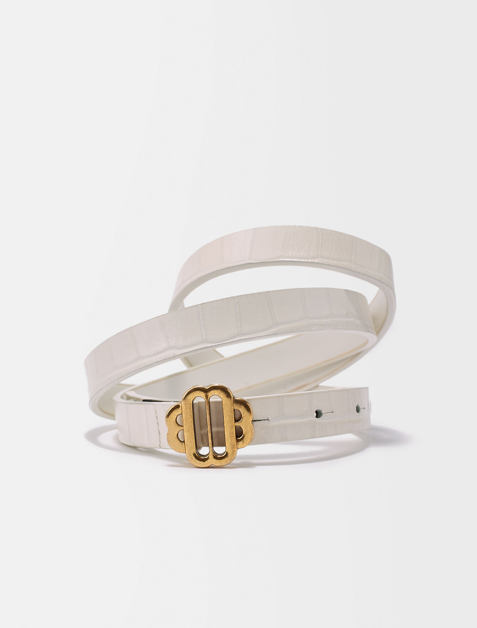 Ceinture en cuir blanche