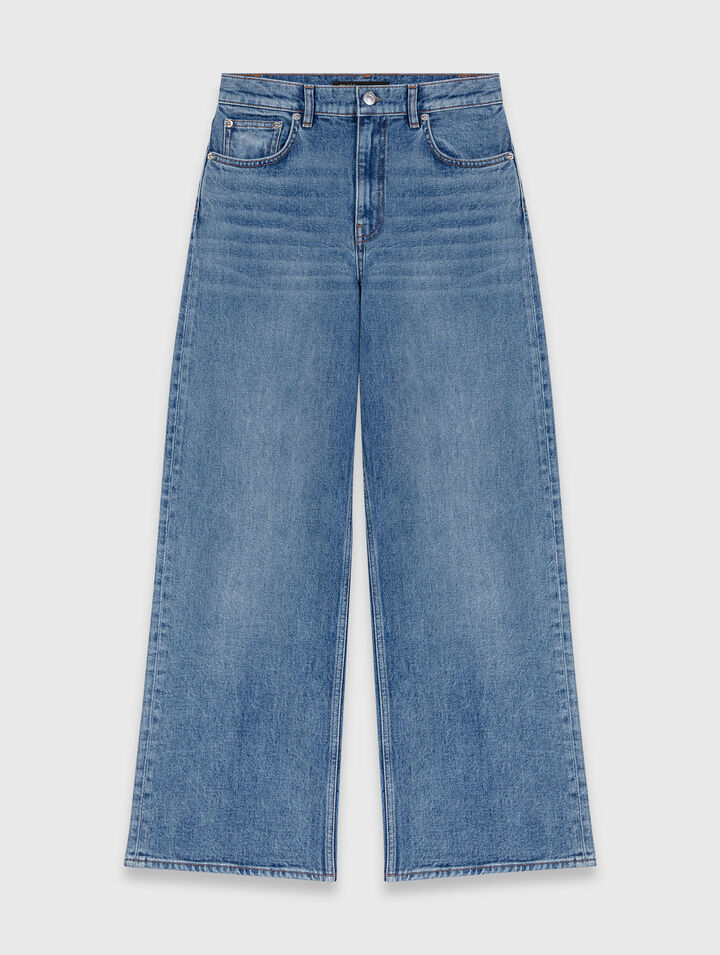 Jean large taille haute