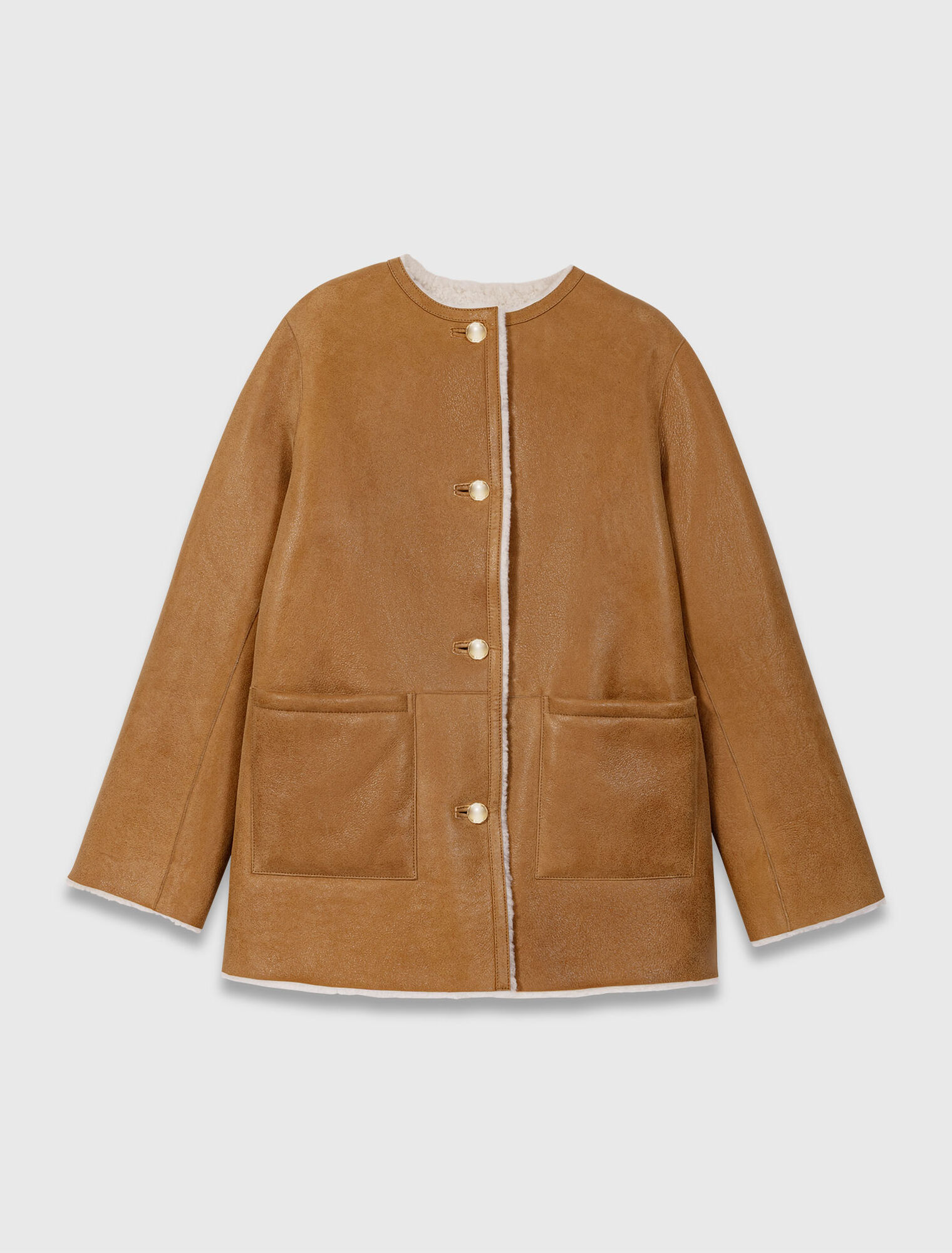 Manteau réversible en cuir