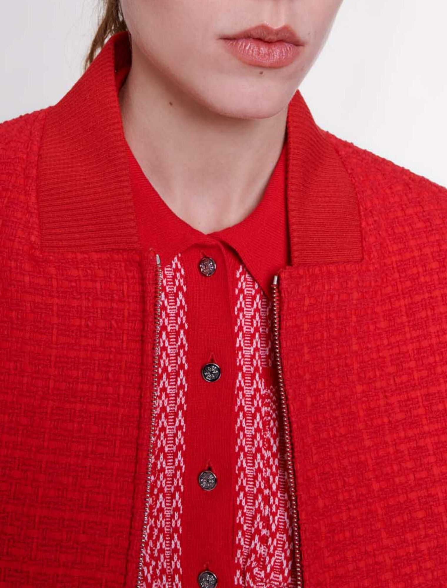 Blouson court en tweed