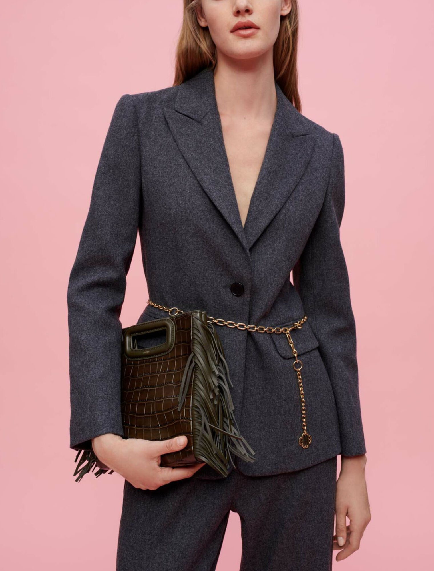 Veste en flanelle grise