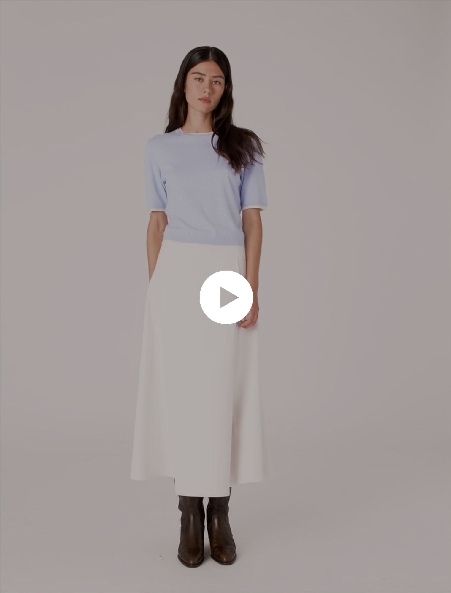Pull 100% laine à manches courtes