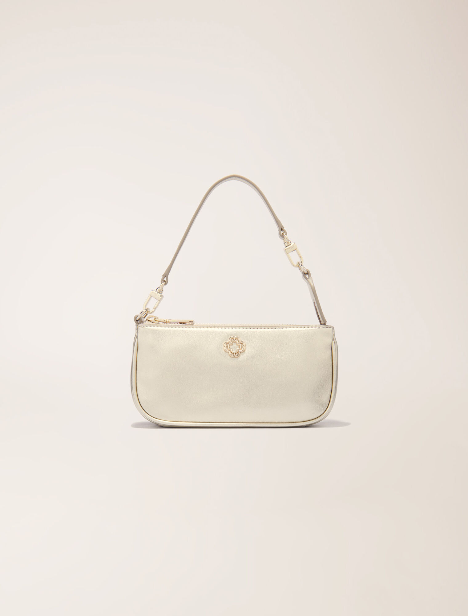 Pochette en cuir métallisé