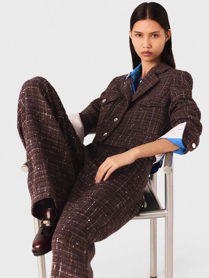 Pantalon en tweed