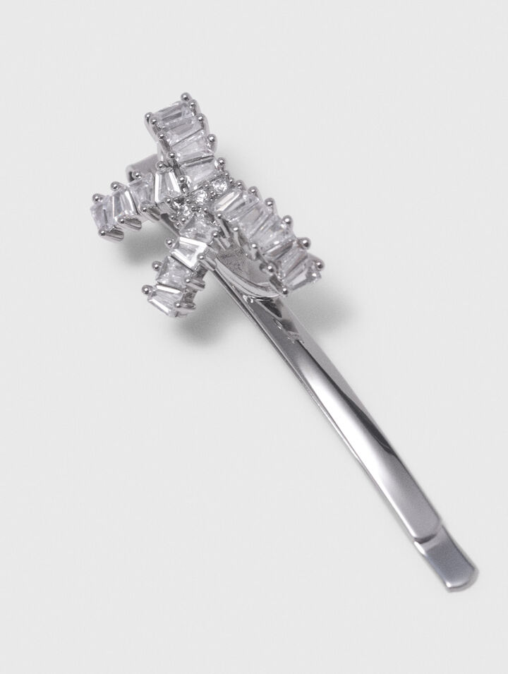 Barette nœud à strass