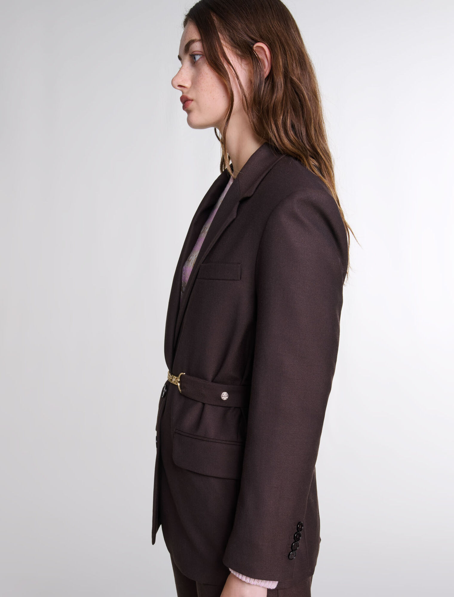 Veste de tailleur à ceinture