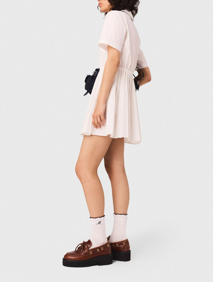 Robe chemise manches courtes