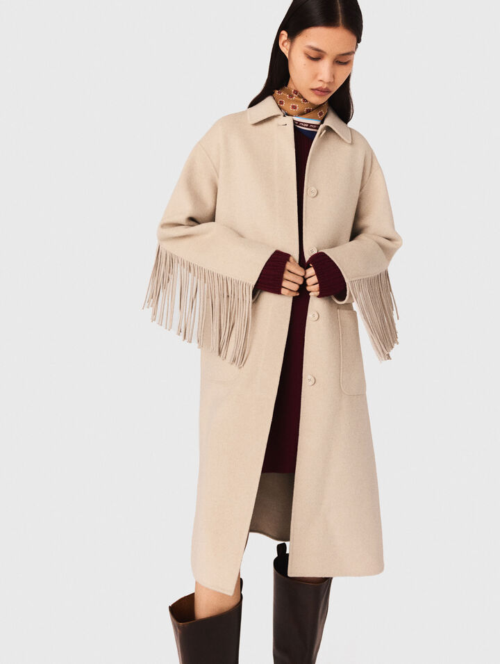 Manteau long en laine