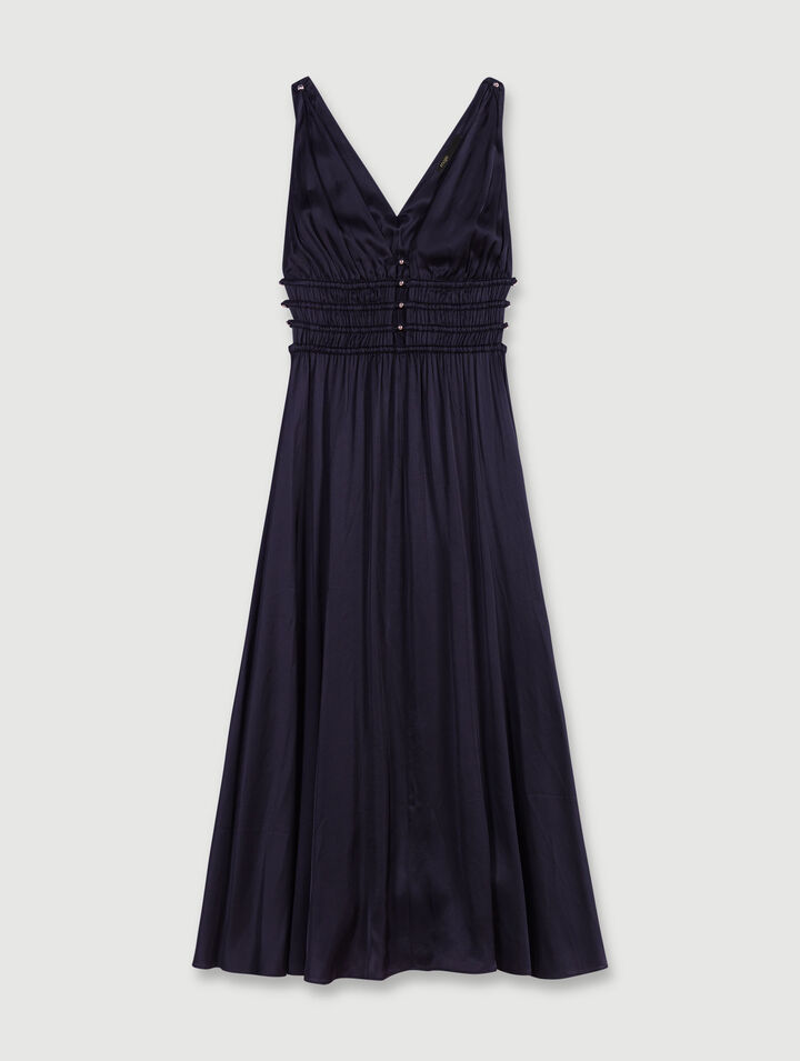 Robe satinée ajourée