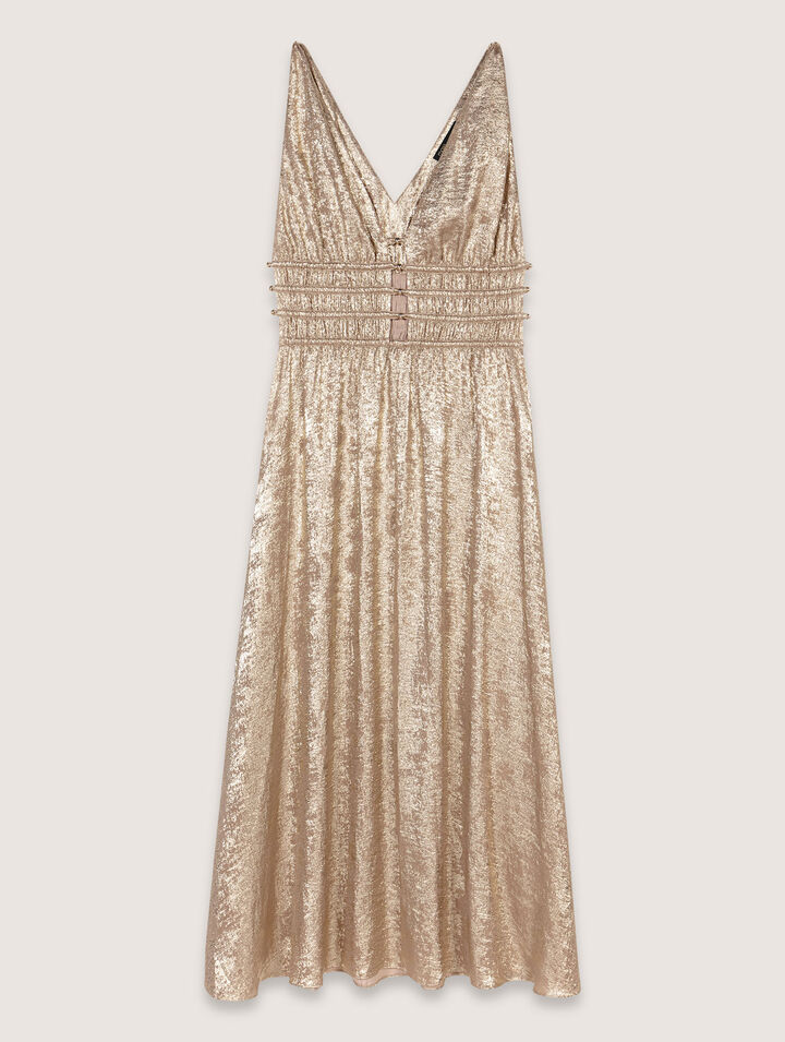Robe longue métallisée