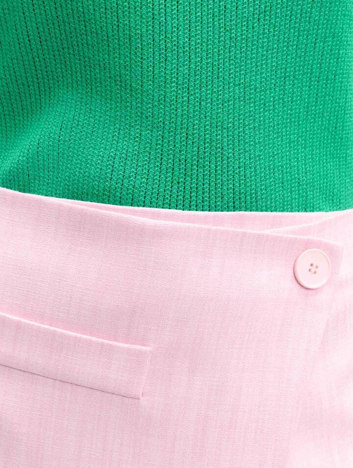 Polo en maille pointelle et crochet