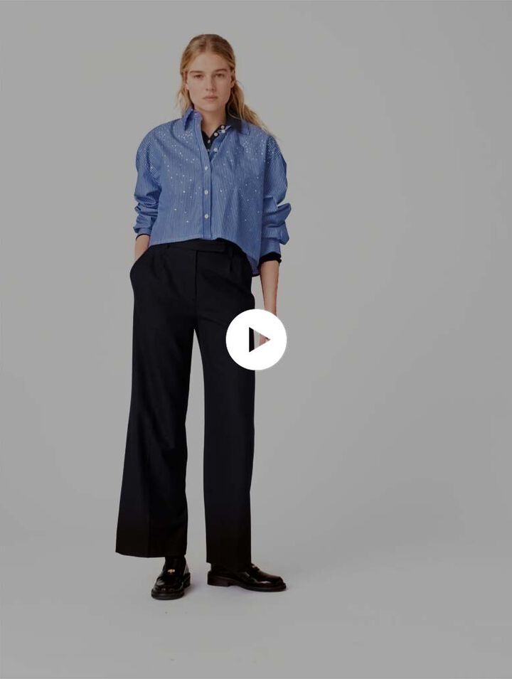 Pantalon large de costume