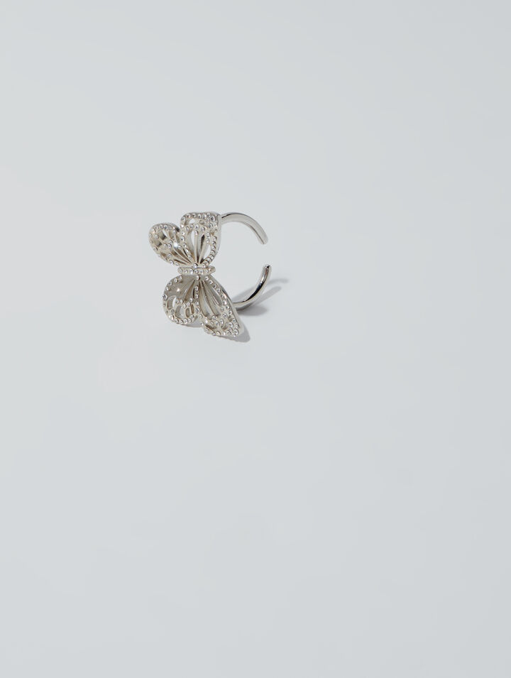 Bague papillon ornée de strass