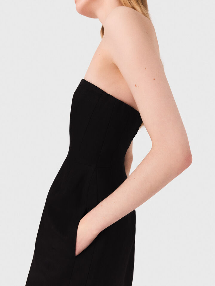 Robe bustier courte en lin