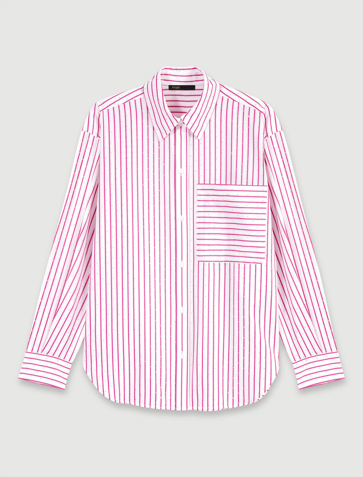 Chemise strassée à rayures