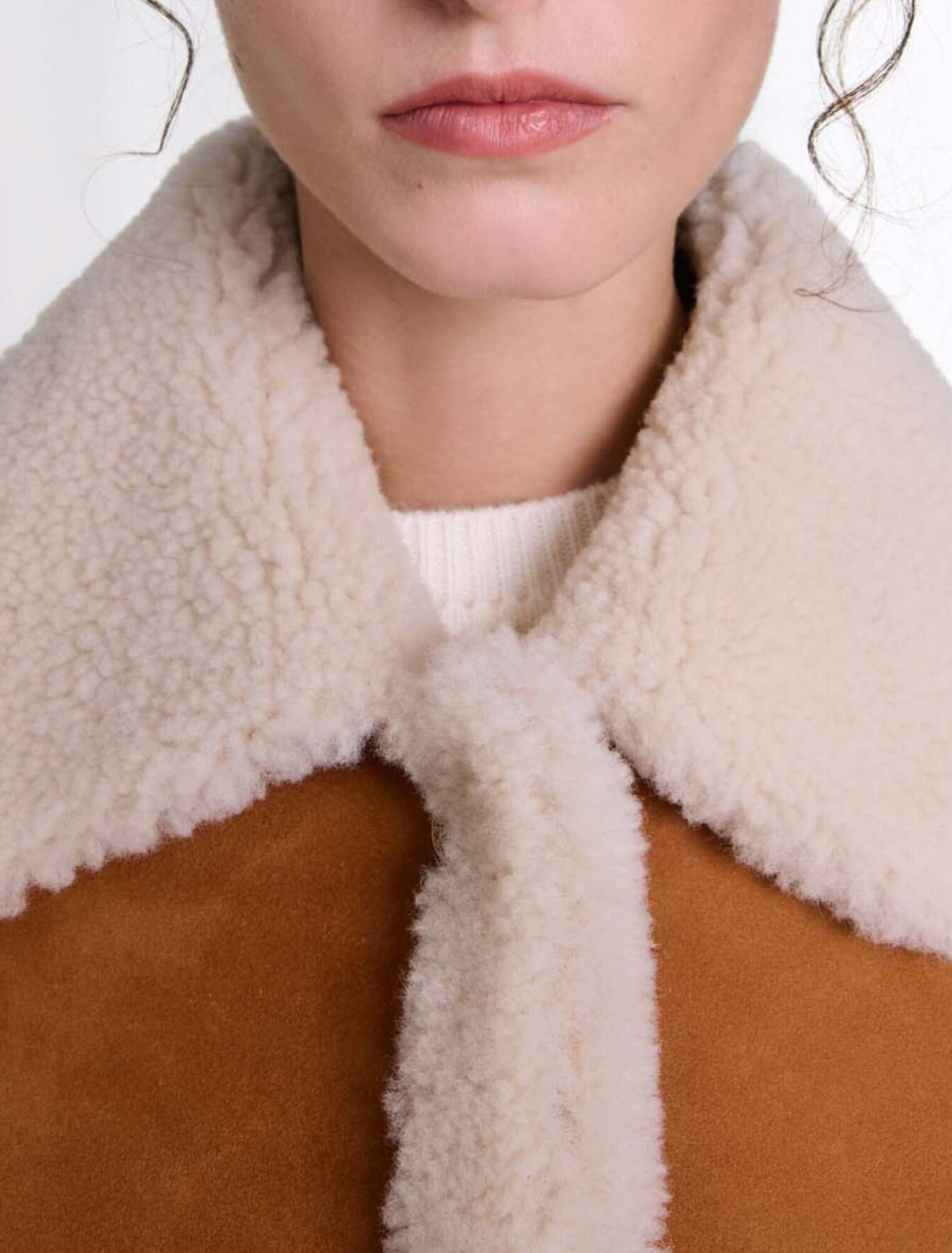 Manteau fourr&eacute; effet mouton