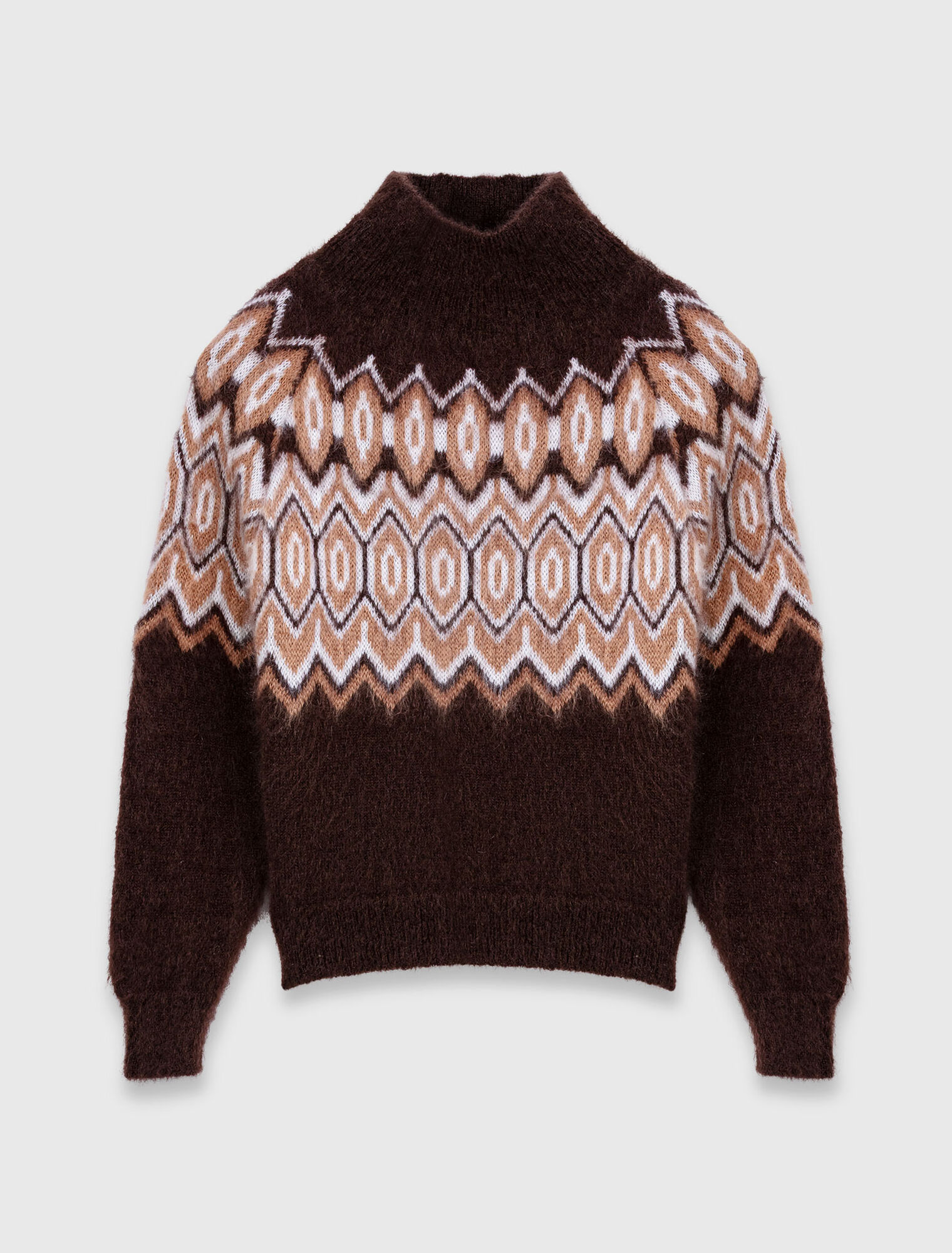 Pull Fairisle à col montant